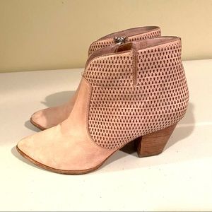 Frye Jennifer Suede Blush Ankle Bootie size 8